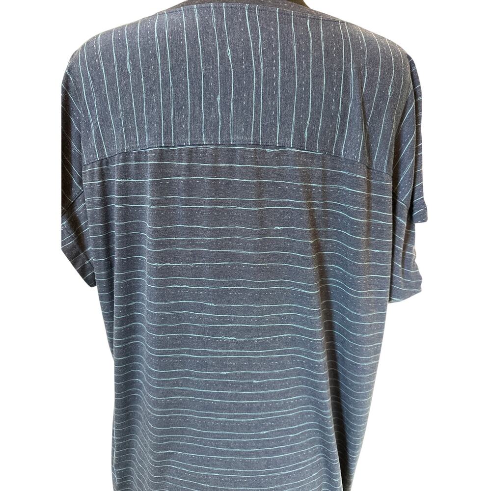 Title Nine Hiolani T-Shirt Dress Blue Mizikuru Print Golf Stretch Knee Length L - Picture 8 of 12
